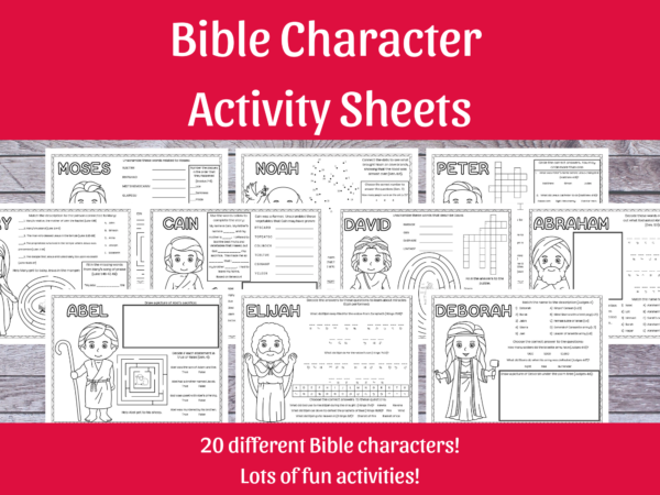 Bible Character Activity Pages